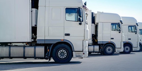 several Trucks in a row